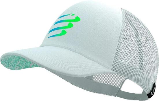 Cappellino Compressport Trucker bianco/blu/verde