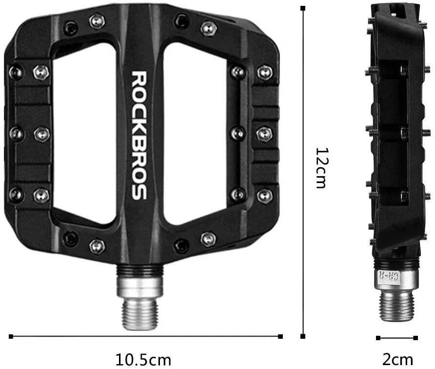 ROCKBROS Rutschfeste Fahrradpedale Nylon-Alu 4/6