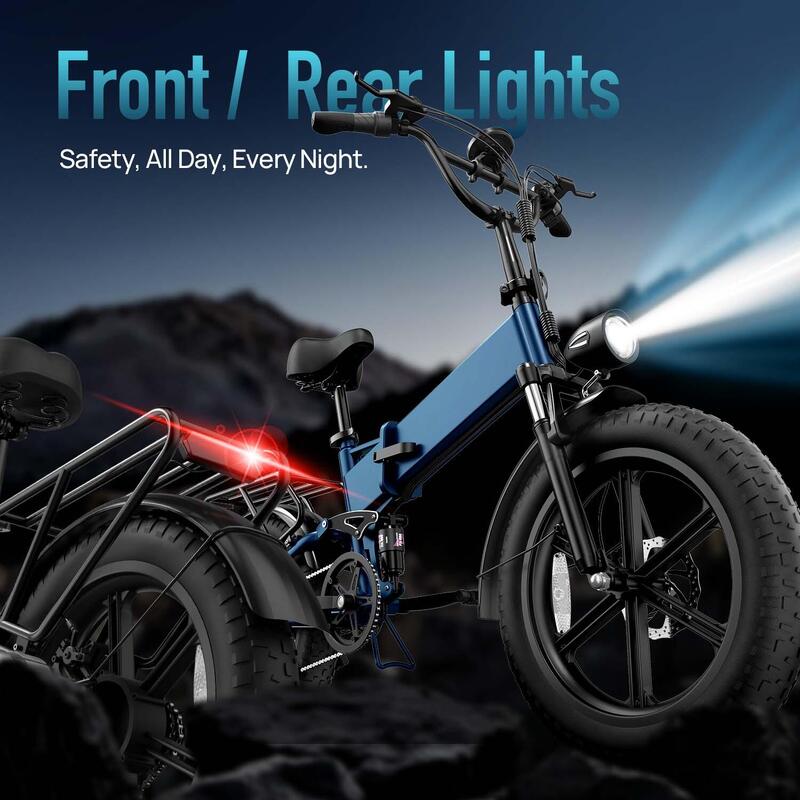 T5 bicicletă electrică pentru adulți, baterie 48V 13Ah și roți de 20x4.0 inci.