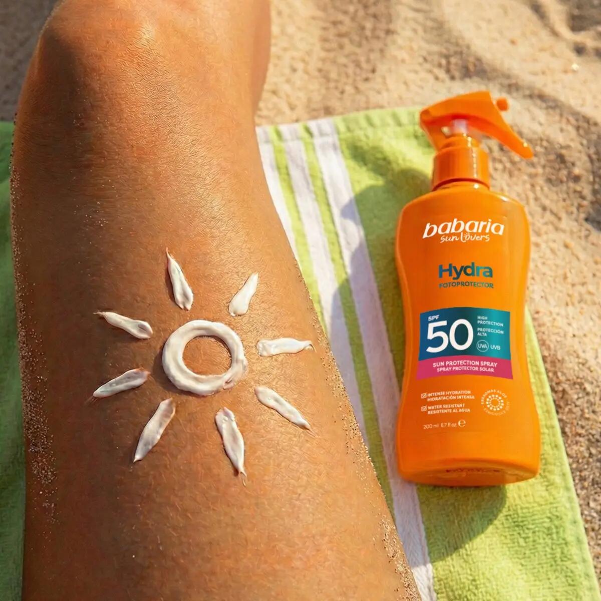 BABARIA Protector Solar hydra 50 Cuerpo en Spray Pack de 2 4/7