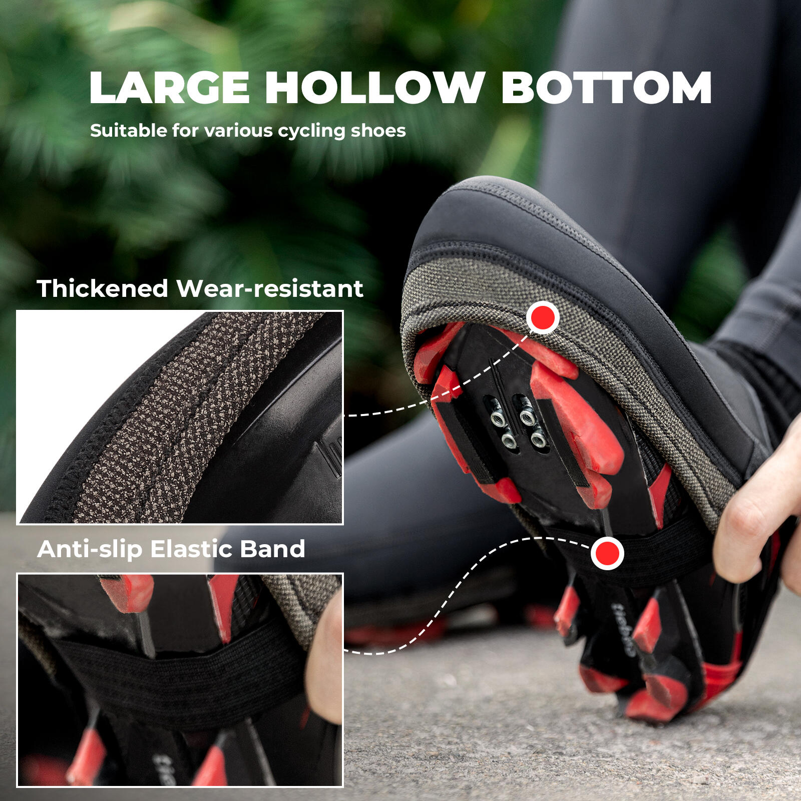 ROCKBROS Halb Winddichte Fahrrad-Schuhüberzüge 4/7