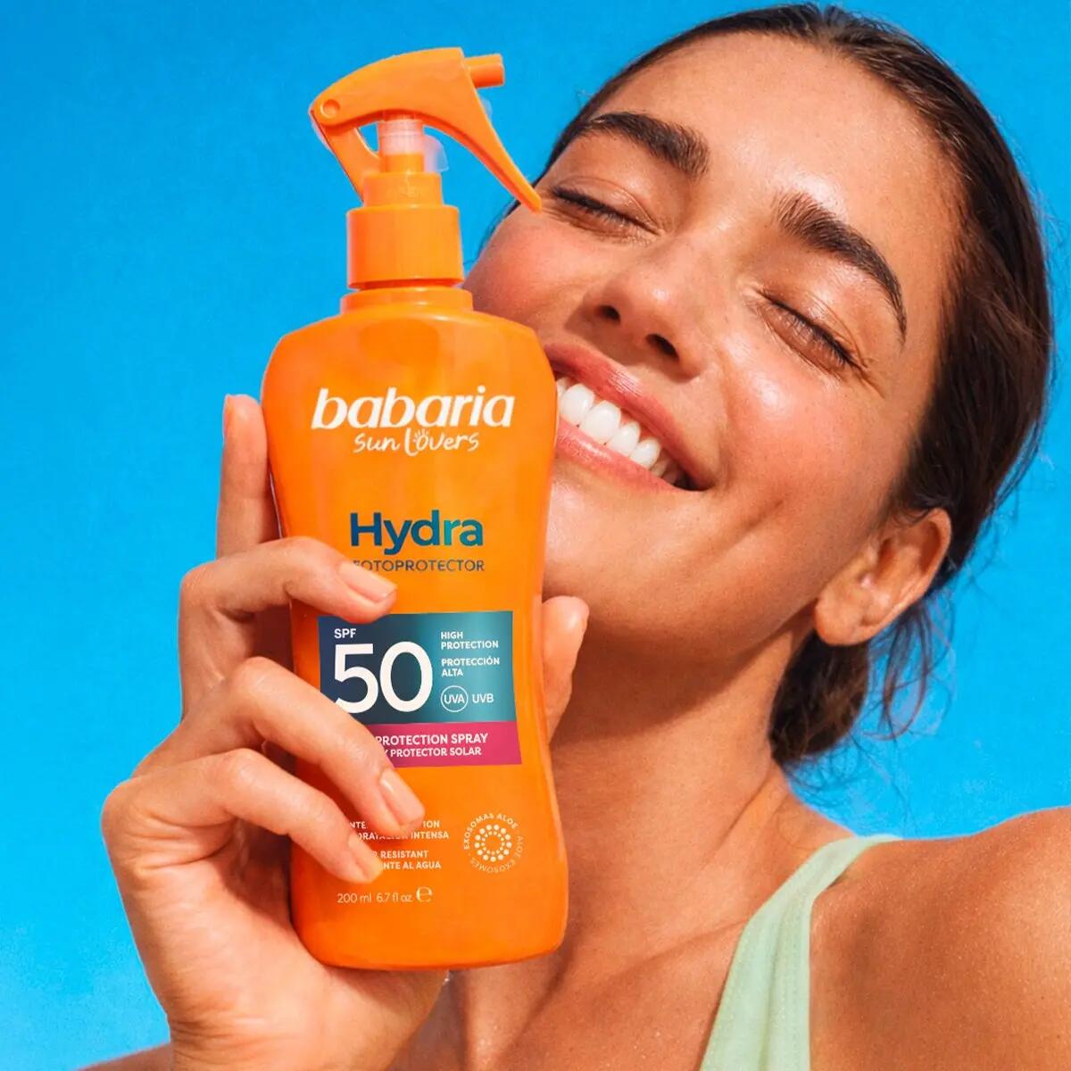 BABARIA Protector Solar hydra 50 Cuerpo en Spray Pack de 2 3/7