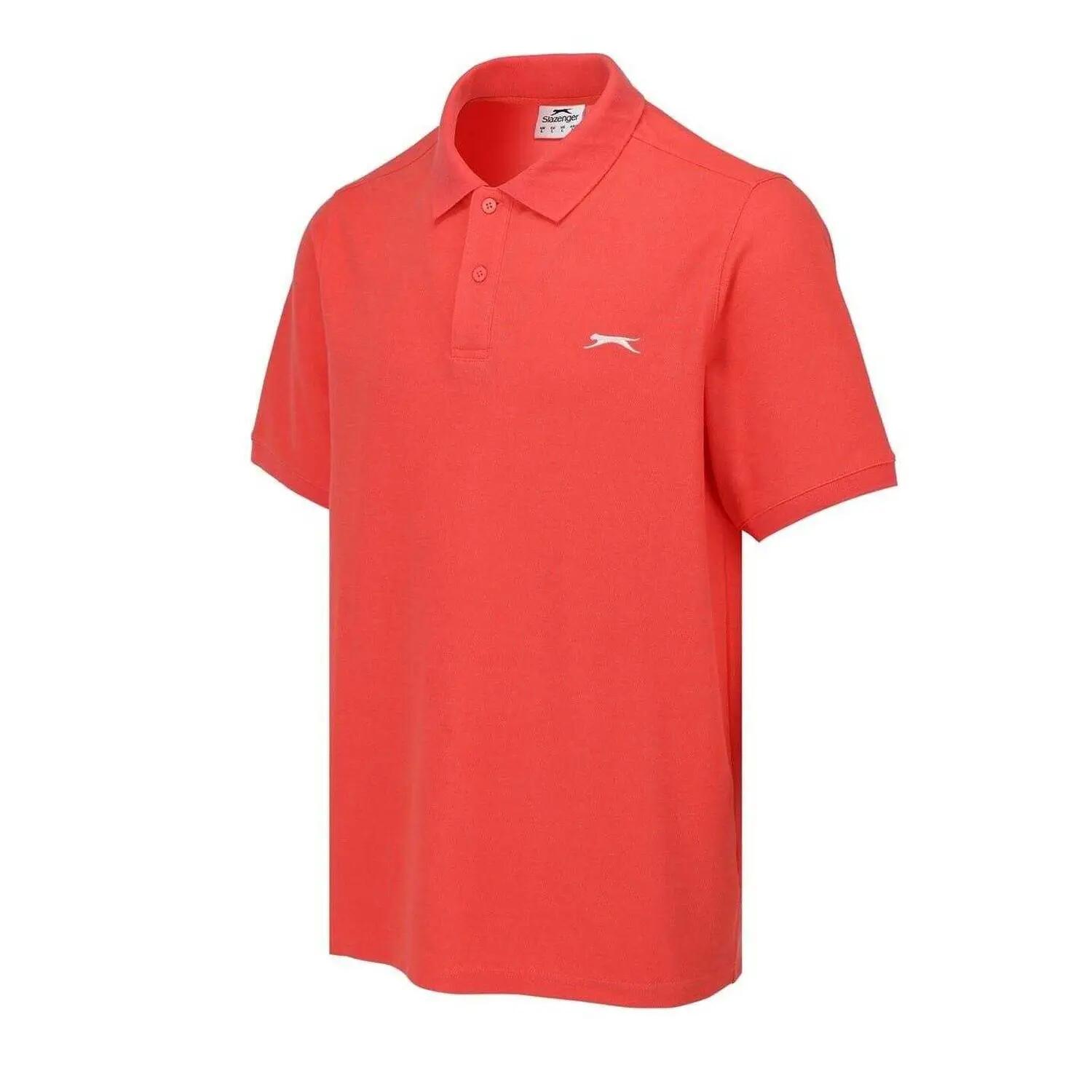 Polo Motif/style Logo Brodé Homme (Corail Foncé) 3/4
