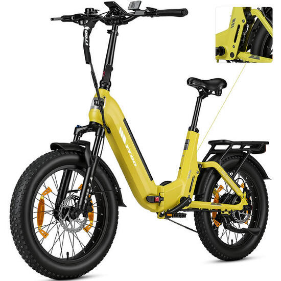 F7 Elektrische fiets 20 inch 48V 250W 70Nm 120km 7 versnellingen