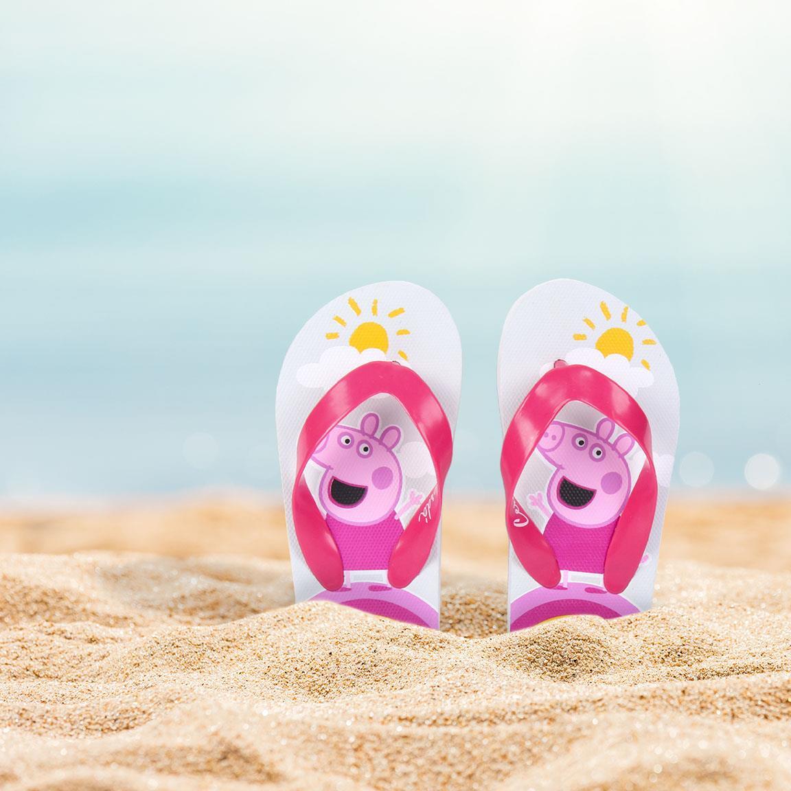 Minnie Mouse „Me Time“-Kinder-Flip-Flops mit rosa und blauem Riemen 4/4