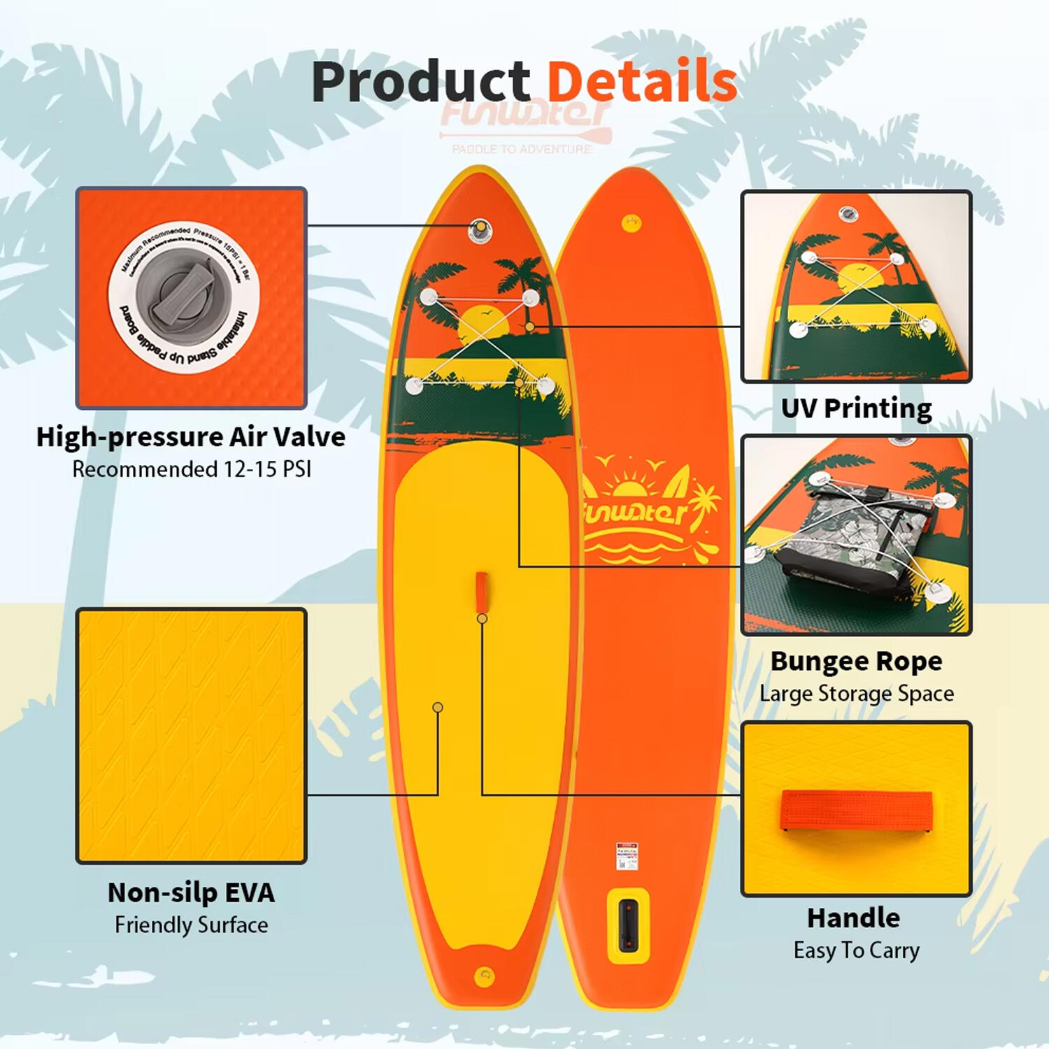 SUP Board Wide Stable Max 180kg 335x83x15cm SUPFW31B 3/6