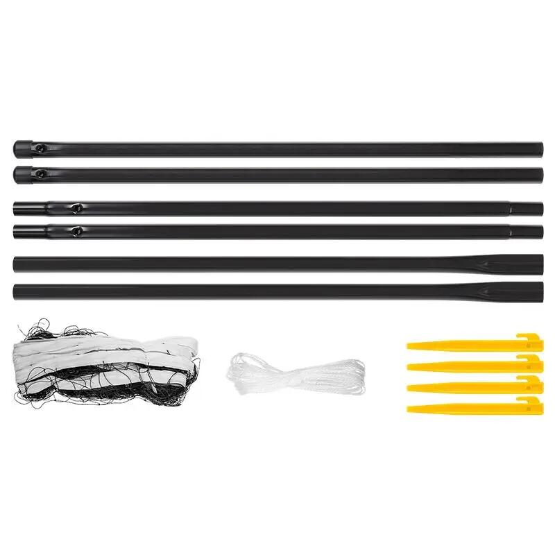 Zestaw do badmintona z siatką stal 4x rakietka 3x lotka siatka etui Rebel 6/7
