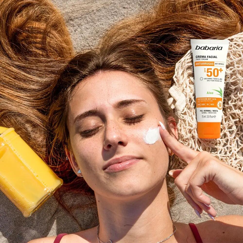 BABARIA  Protector Solar Facial 50 Antiarrugas + Protector Solar 50 Cuerpo 7/7