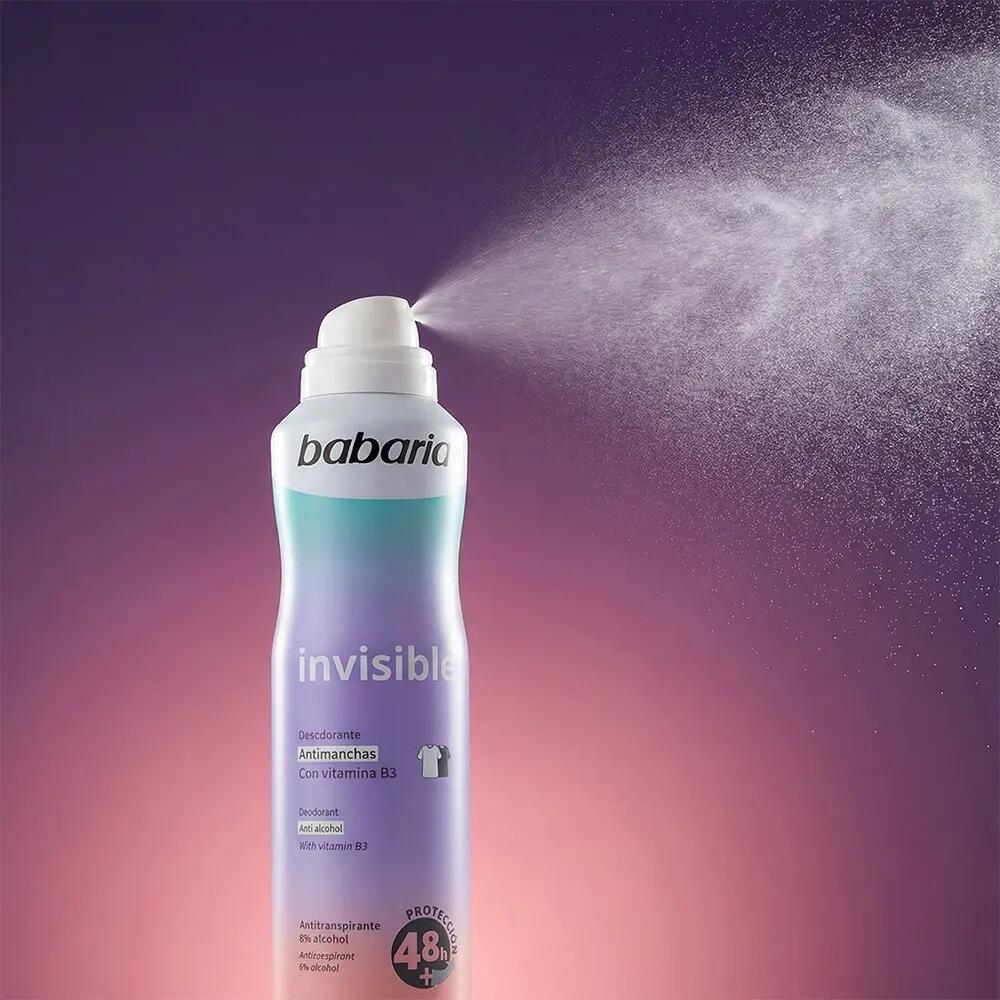 BABARIA  Desodorante Mujer y Hombre en Spray Invisible Pack de 6UD 5/7