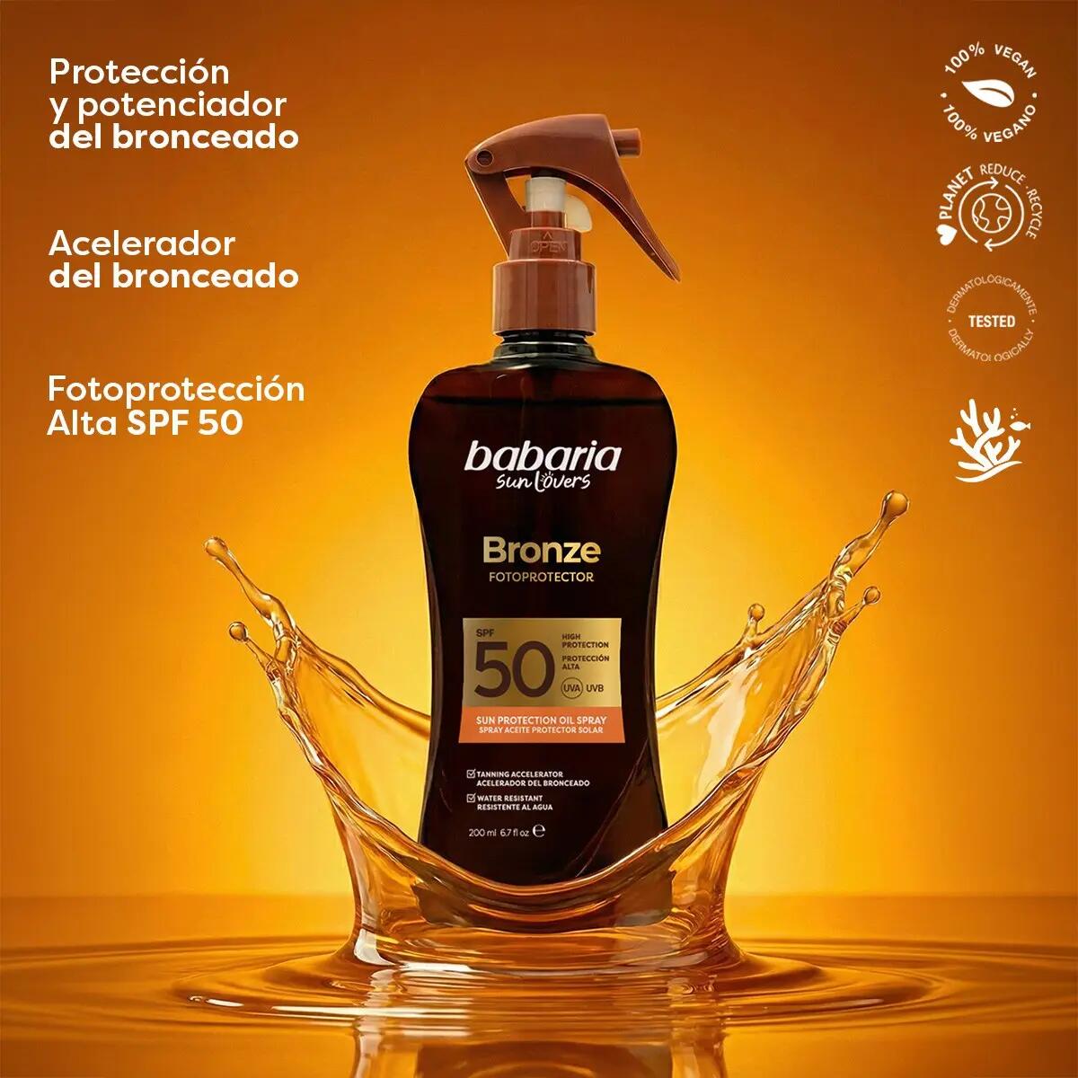 BABARIA Bronze Protector Facial SPF 50+ y Bruma Corporal SPF 15 5/7