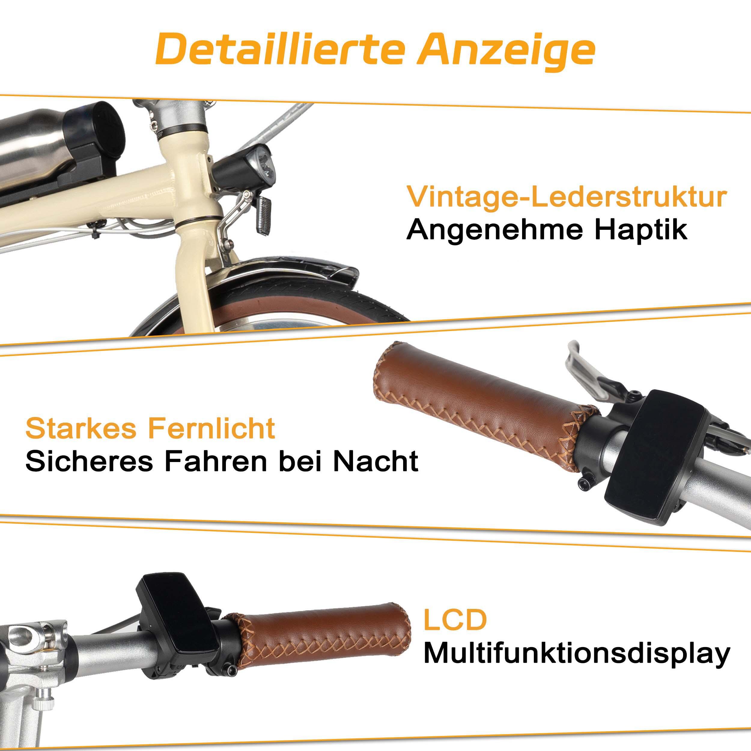 Vélo électrique léger Maxtron Smart20 – Moteur 250 W, batterie 36 V 5,2 Ah. 6/7