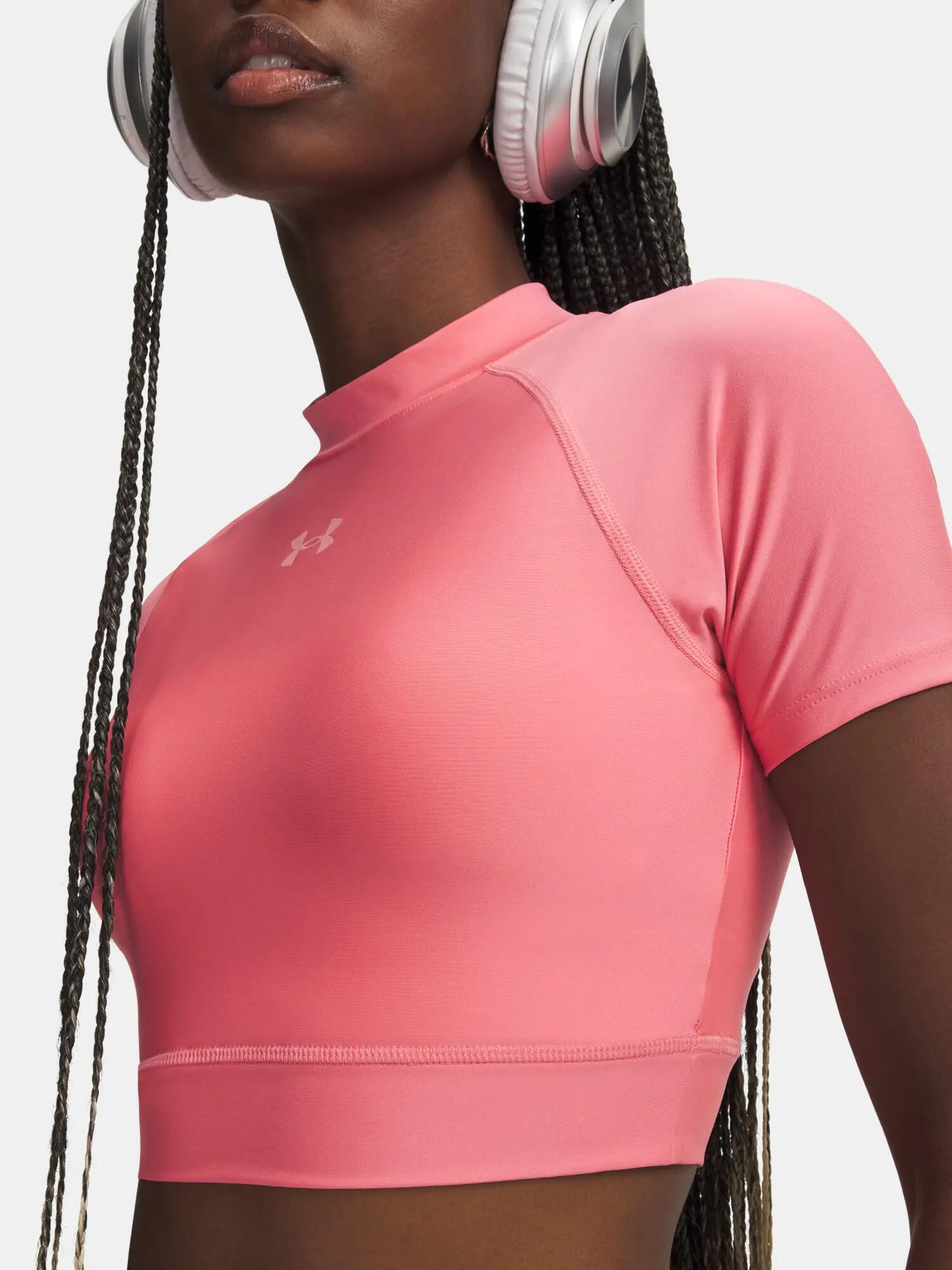 Női póló Under Armour HeatGear Crop Mock SS 3/3
