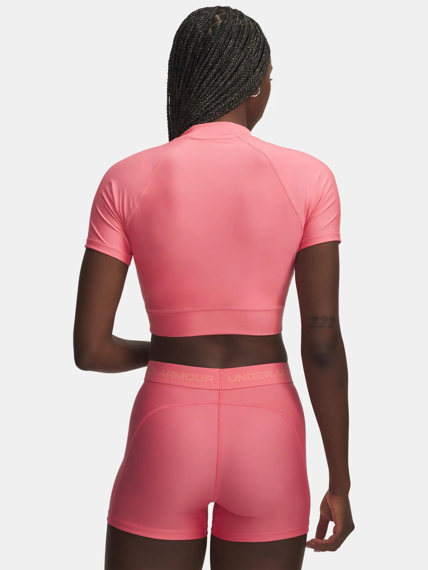 Női póló Under Armour HeatGear Crop Mock SS 2/3