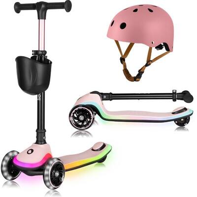 Mey rgb driewielige kinderstep, opvouwbaar en verstelbaar, met helm, 3+