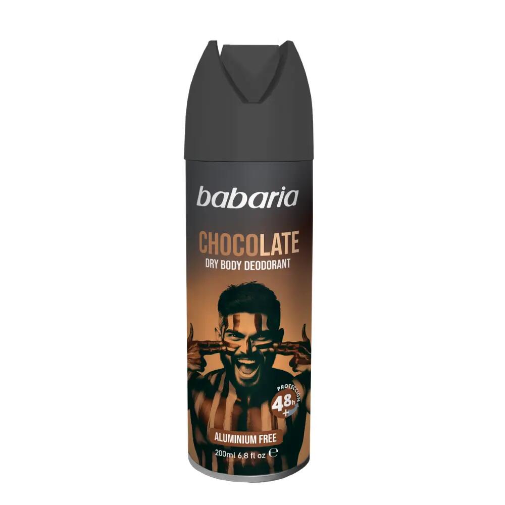 BABARIA Desodorante Hombre Spray con Olor a Chocolate Pack de 6 2/3