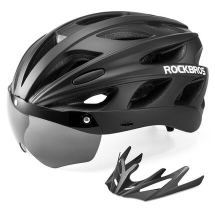 ROCKBROS Fahrradhelm Helm mit Visier Abnehmbaren Magnet