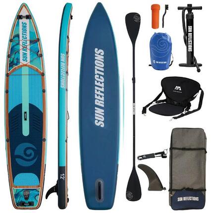 Deska Sup Pompowana Sun Reflections XL 12'0" COMBO Wiosło 2w1 Siedzisko
