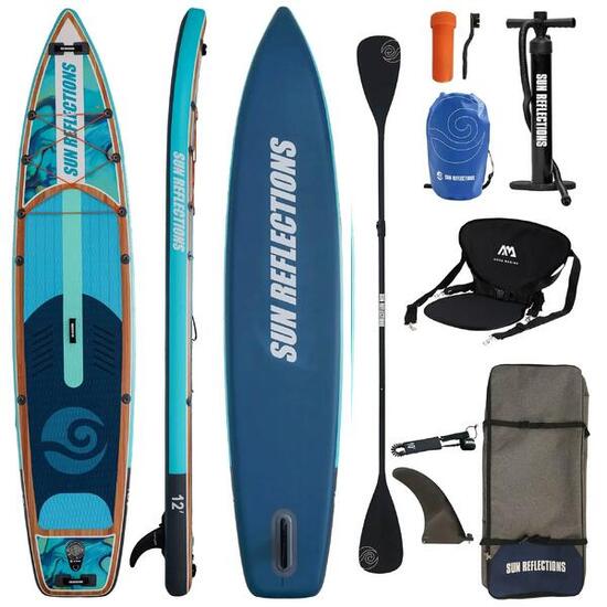 Deska Sup Pompowana Sun Reflections XL 12'0" COMBO Wiosło 2w1 Siedzisko