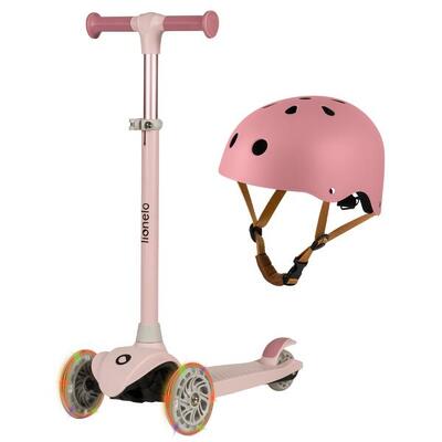 Driewielige step lionelo jessy led met verstelbaar stuur met helm, tot 50 kg