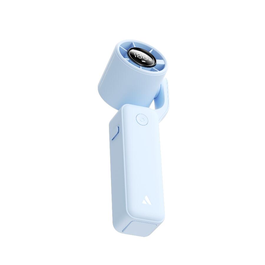 Draagbare handventilator - compact, 5 snelheden, 3500 mAh - blauw 5/5