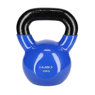 Gietijzeren kettlebell met vinyl coating hms knv