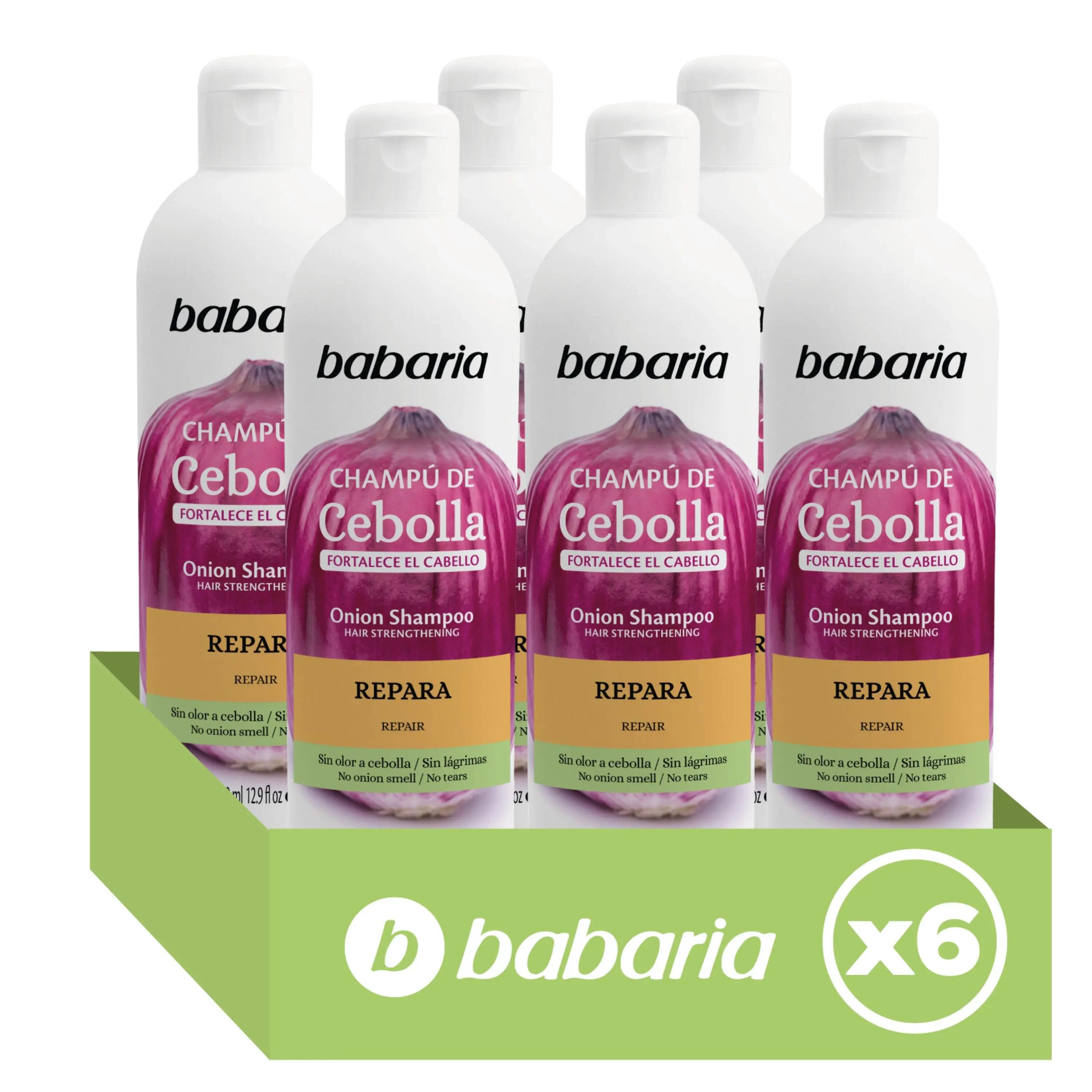 Pack 6 Champú Cebolla Repair BABARIA 380 ml 5/5