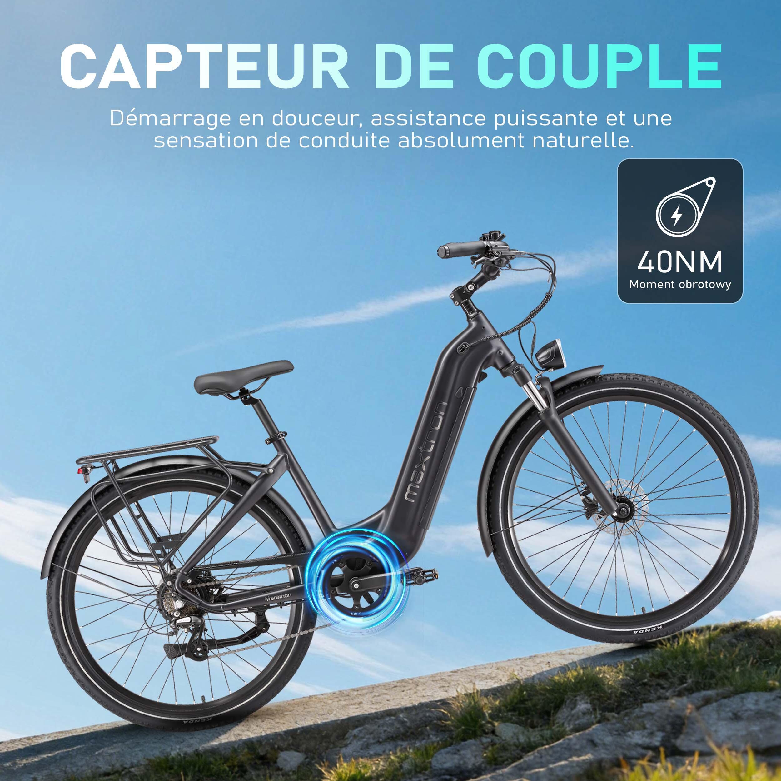 Bicicleta elétrica Maxtron Marathon, 36V 22,5AH, travões de disco hidráulicos. 6/7