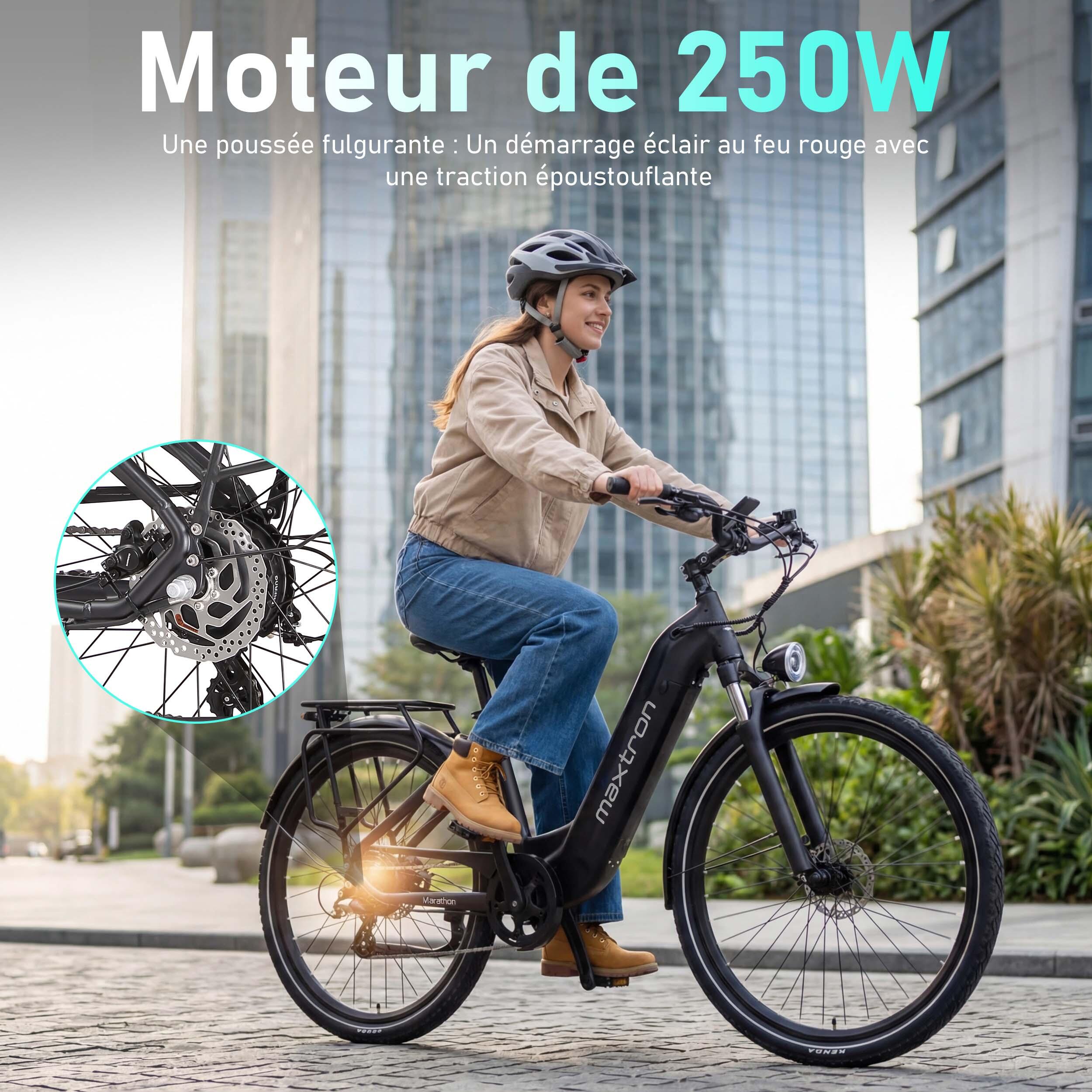 Bicicleta elétrica Maxtron Marathon, 36V 22,5AH, travões de disco hidráulicos. 5/7