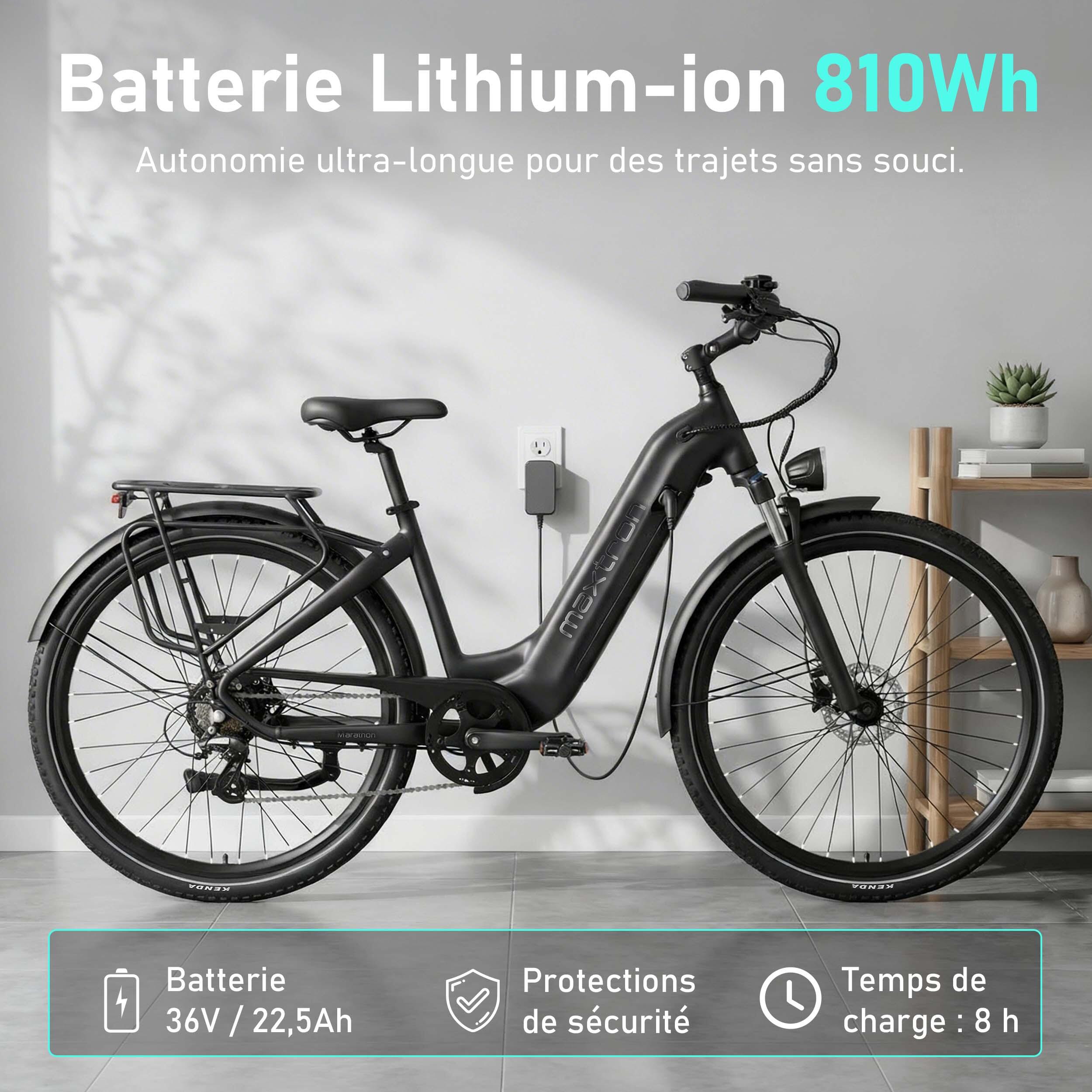 Bicicleta elétrica Maxtron Marathon, 36V 22,5AH, travões de disco hidráulicos. 3/7
