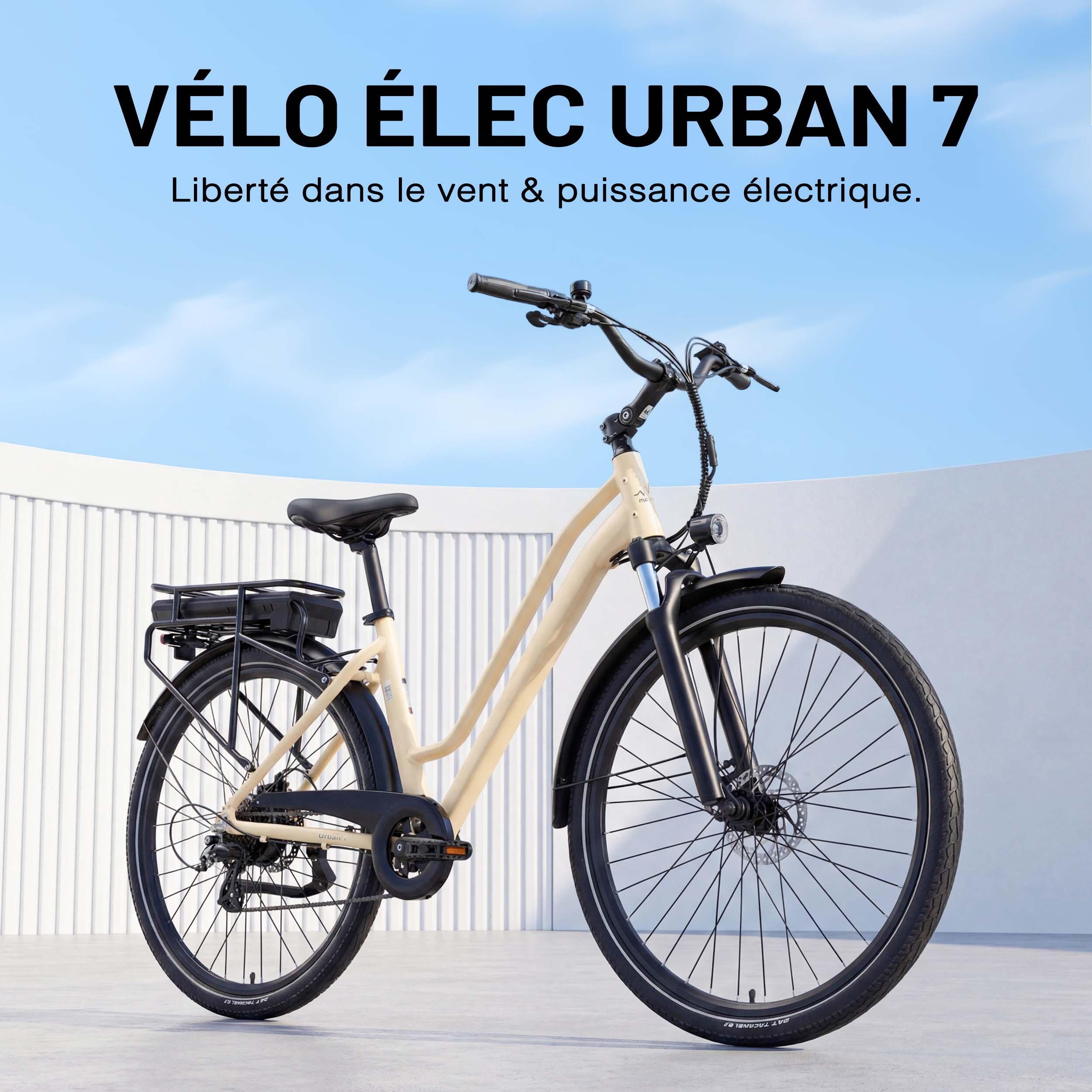 Bicicleta elétrica urbana Maxtron Urban7 com caixa de 7 velocidades. 2/7