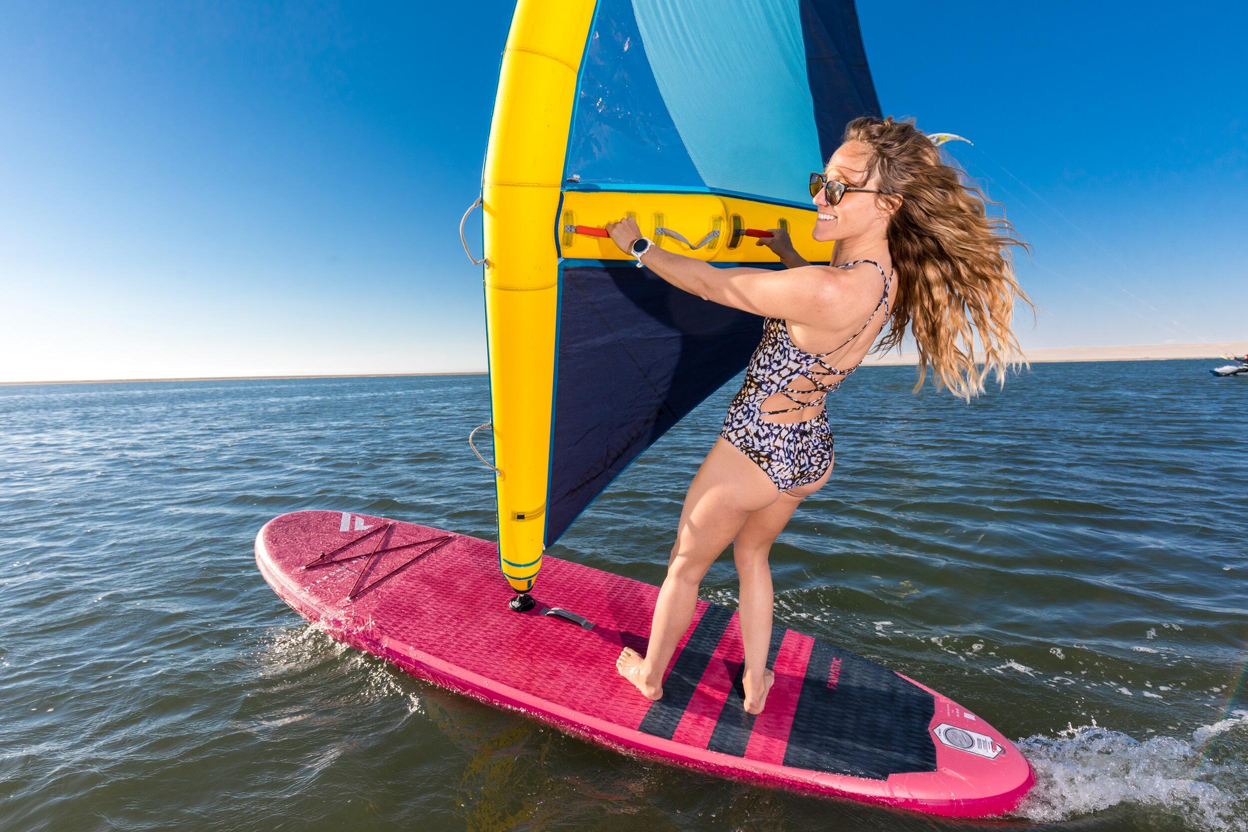 Prancha insuflável iSUP 10.8 SUP/Windsurf c/ kit vela iRIG L 6/7
