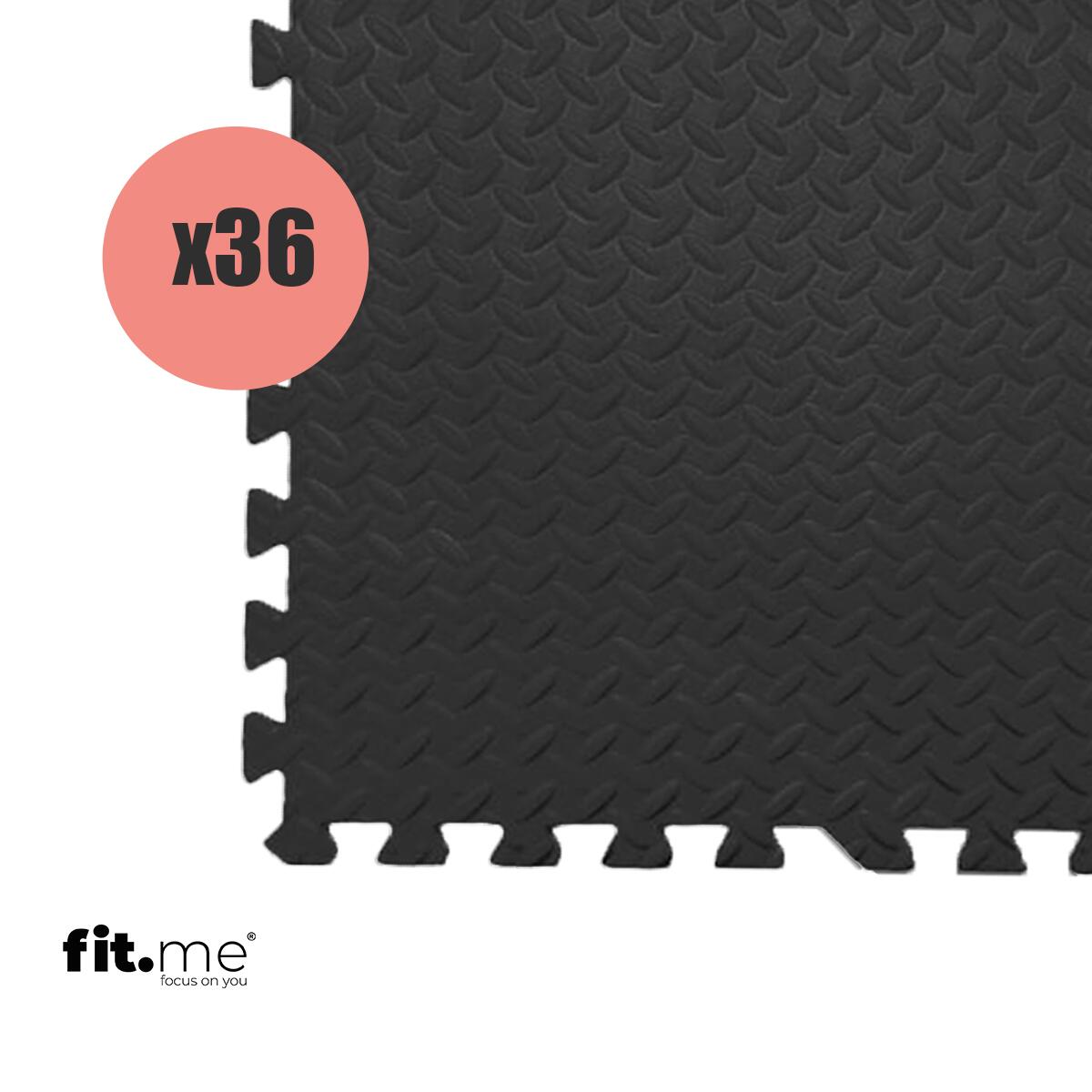 Mata puzzle pod sprzęt do ćwiczeń 36 szt 12,96m² z listwami ochronna na siłownię 4/8