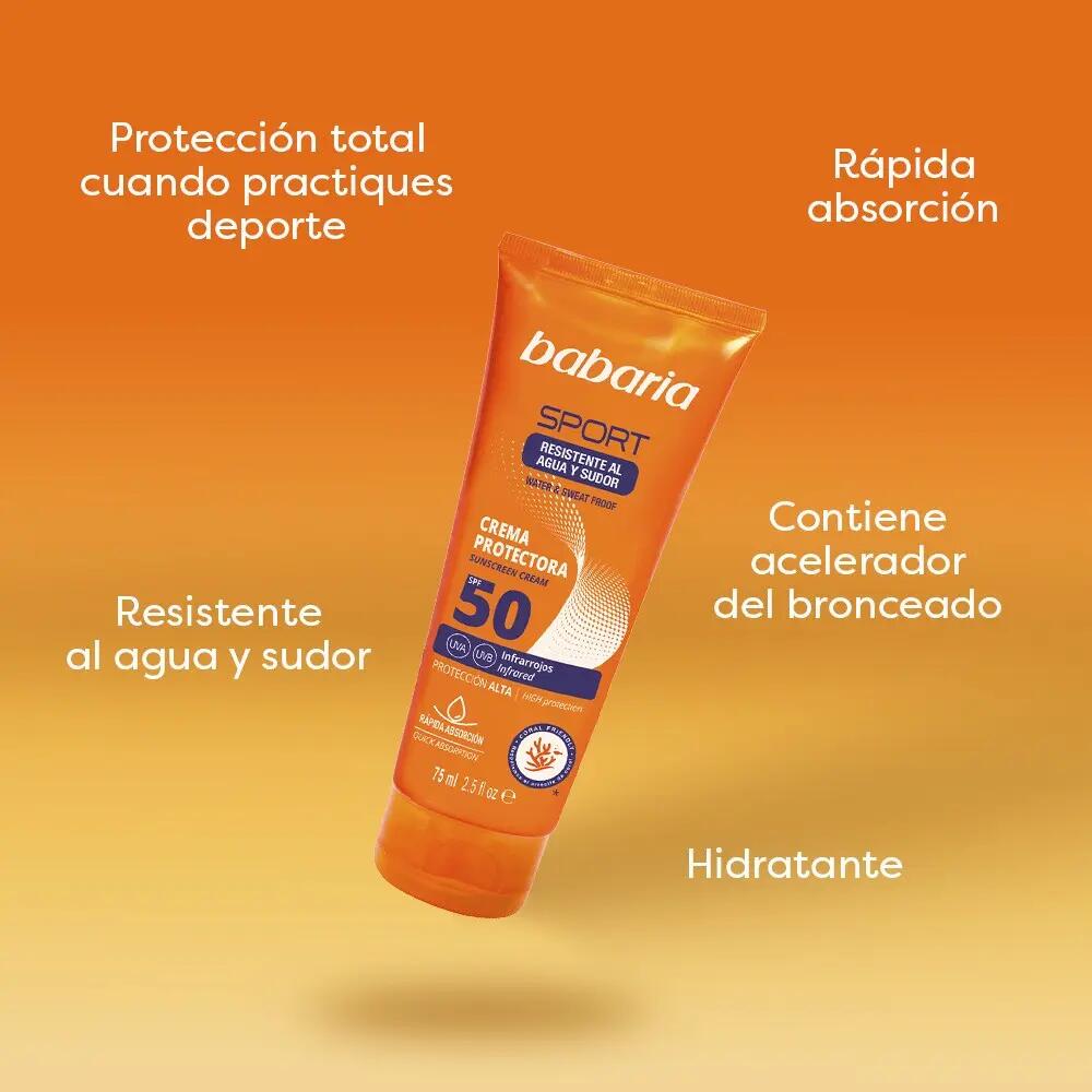BABARIA Protector Solar Corporal SPF 50 + Bruma Sport 75 ml 2/7