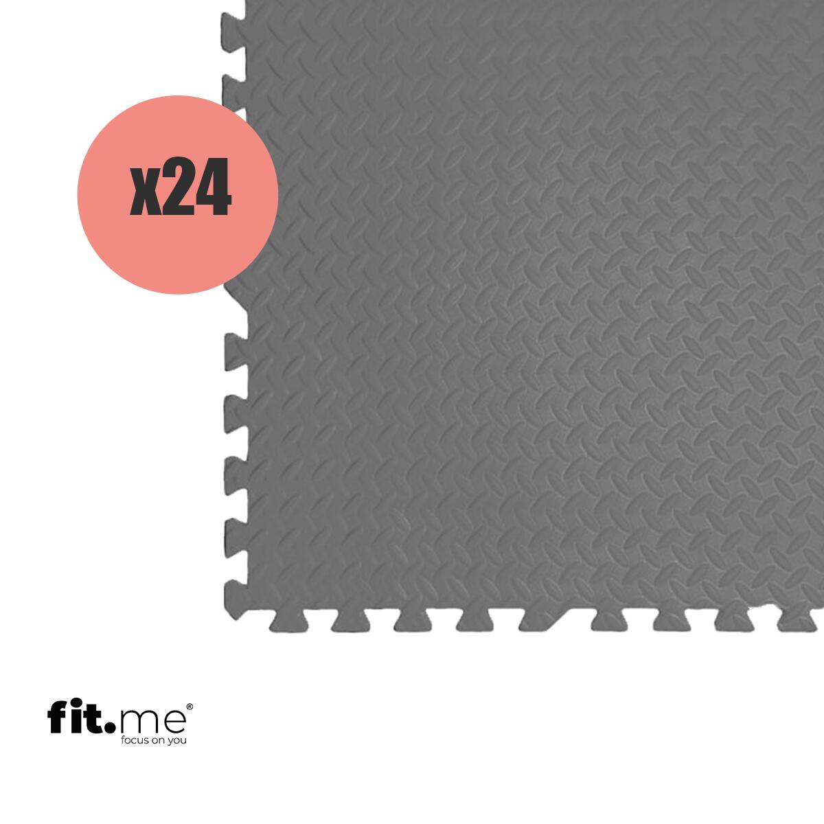 Mata puzzle pod sprzęt do ćwiczeń 24szt. 8,64m² z listwami ochronna na siłownię 4/7
