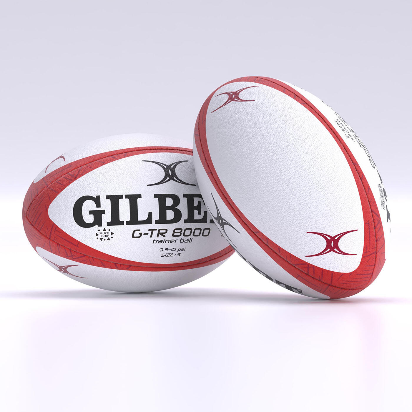 Balón de rugby Gilbert G-TR8000 Rojo Talla 3 2/3
