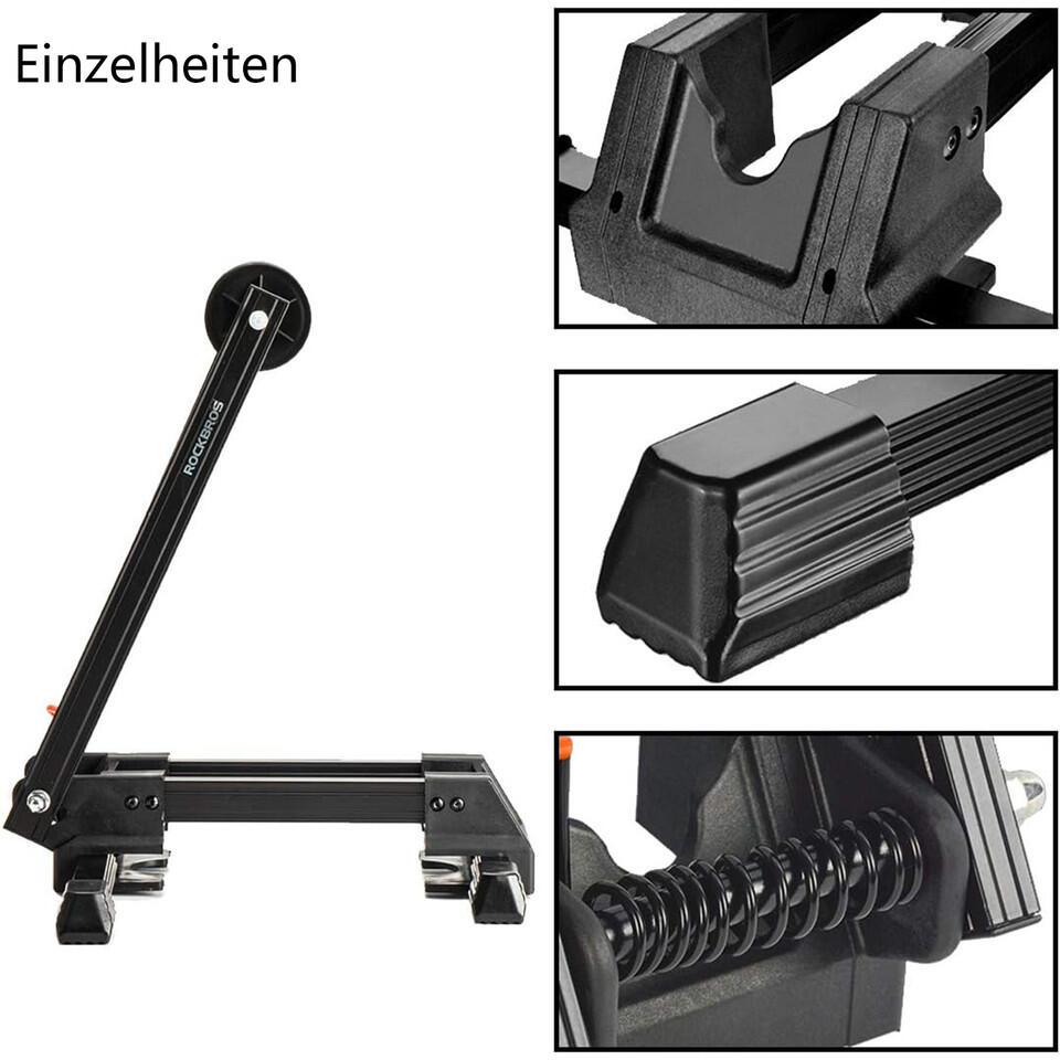 ROCKBROS Fahrradhalter Faltbar AluHinterradständer Parkständer 2/7