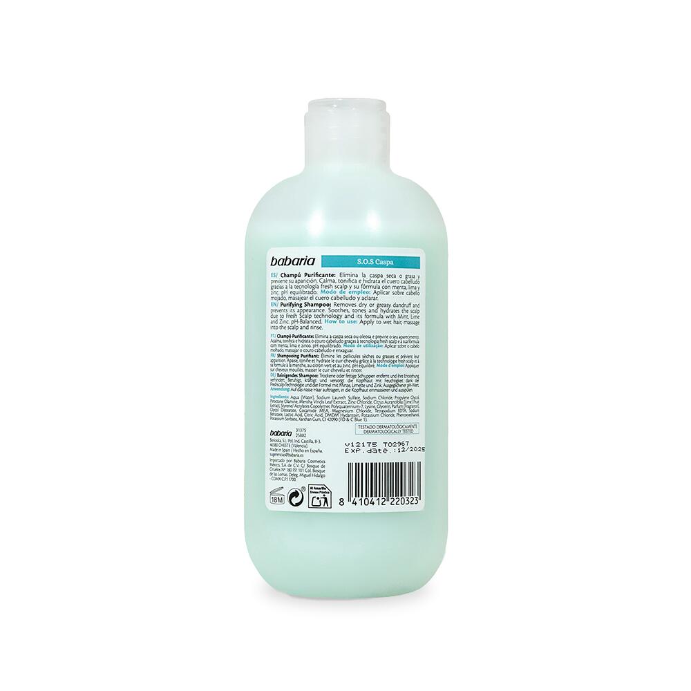 BABARIA Champú Purificante SOS Caspa 400 ml 2/2