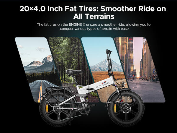 Bici elettrica adulti ENGINE X 250W 20" Fat TT 48V13Ah Città 10/12
