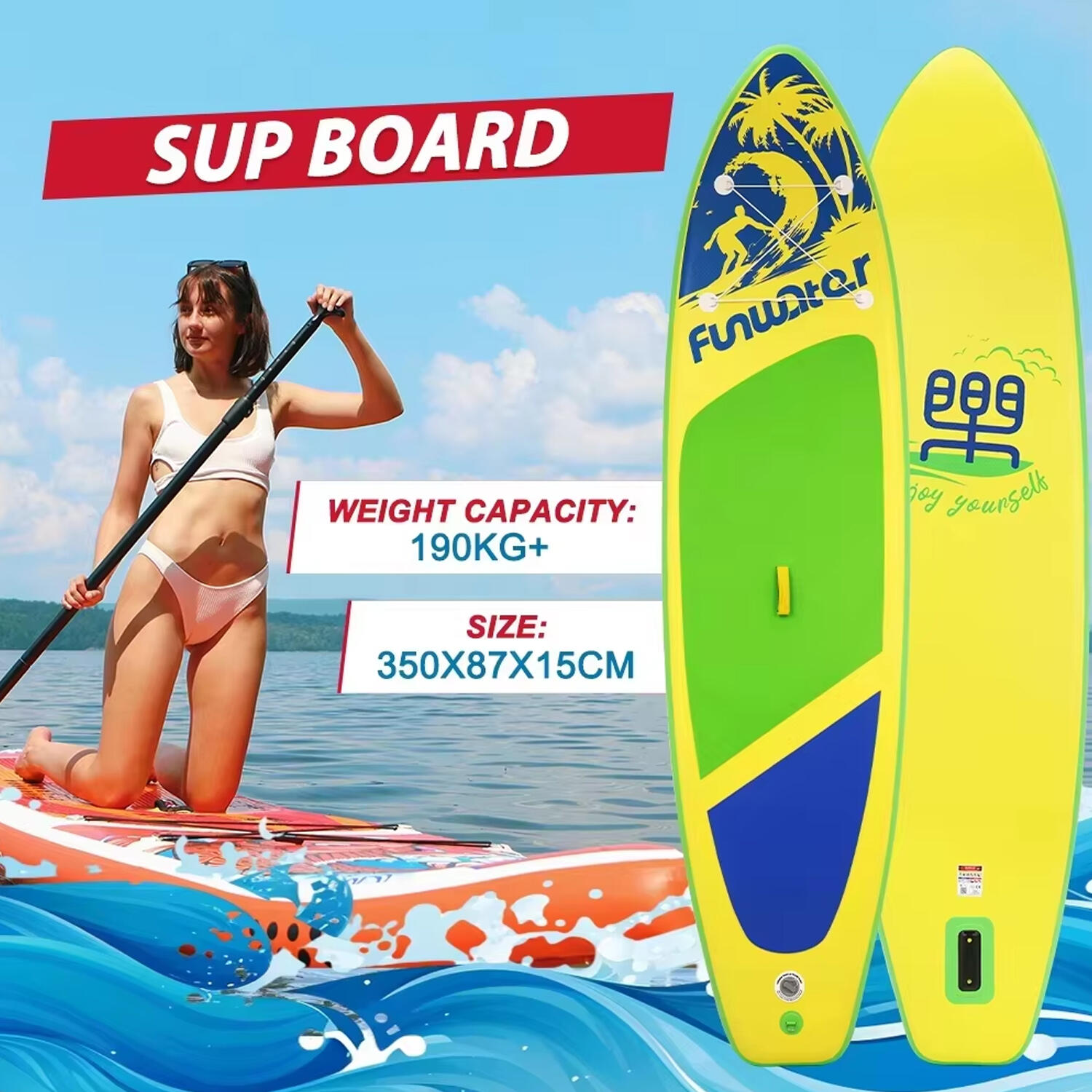 SUP Board Wide Stable Max 180kg 350x86x15cm SUPFW28D 2/5