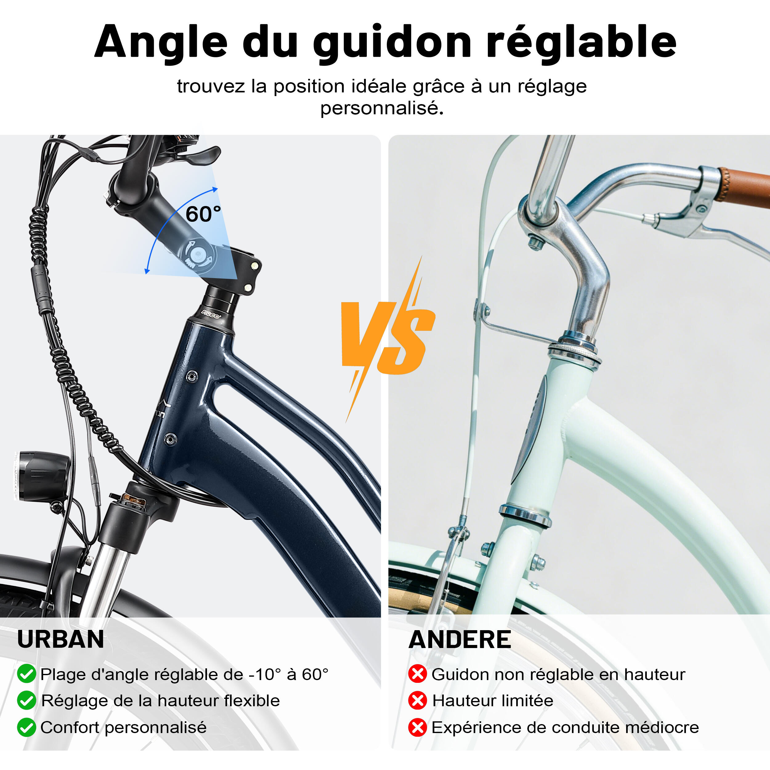 Bicicleta elétrica urbana Maxtron Urban7 com caixa de 7 velocidades. 7/7