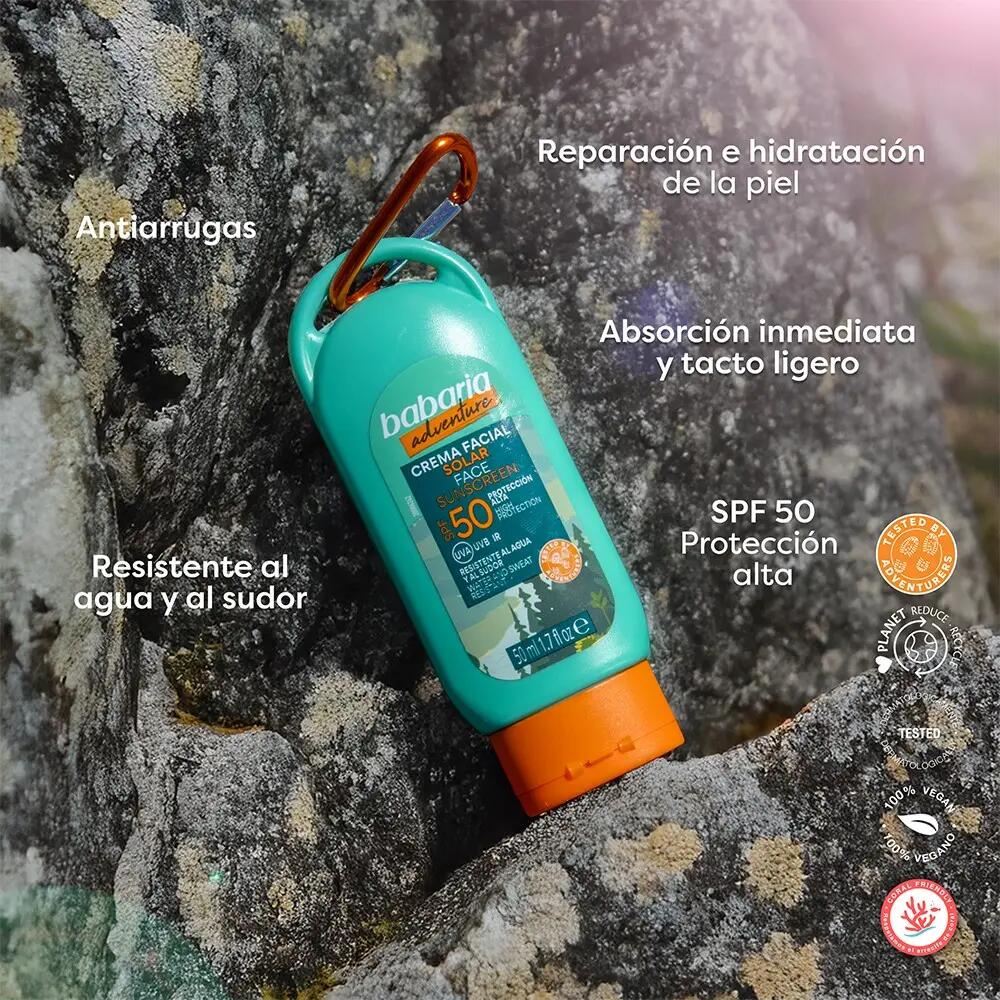 BABARIA Solar Facial 50 Con Mosqueton + Solar Corporal SPF30 Tamaño viaje 3/6