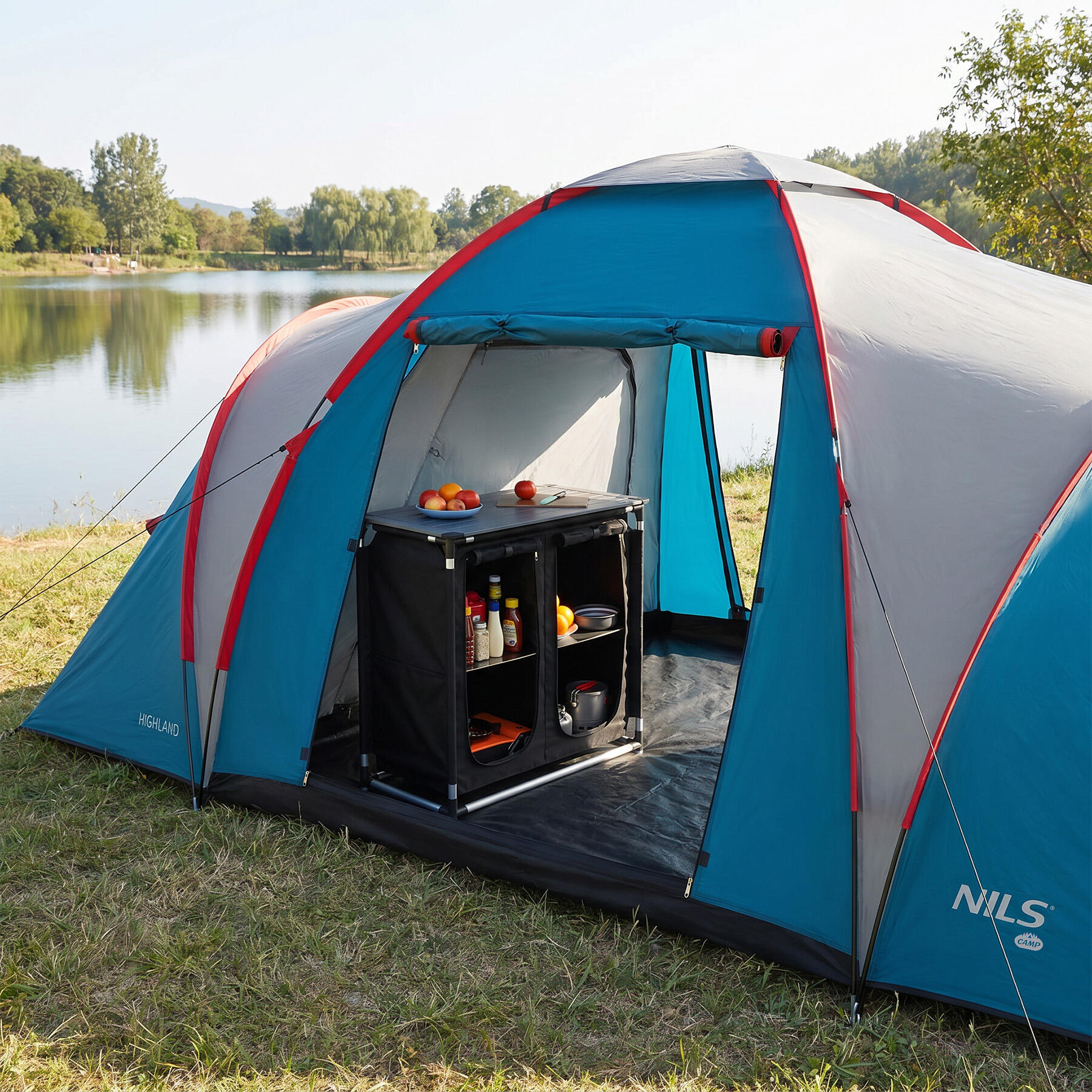 Składana szafka turystyczna NILS CAMP NC3032 z półką na camping i biwak 6/7
