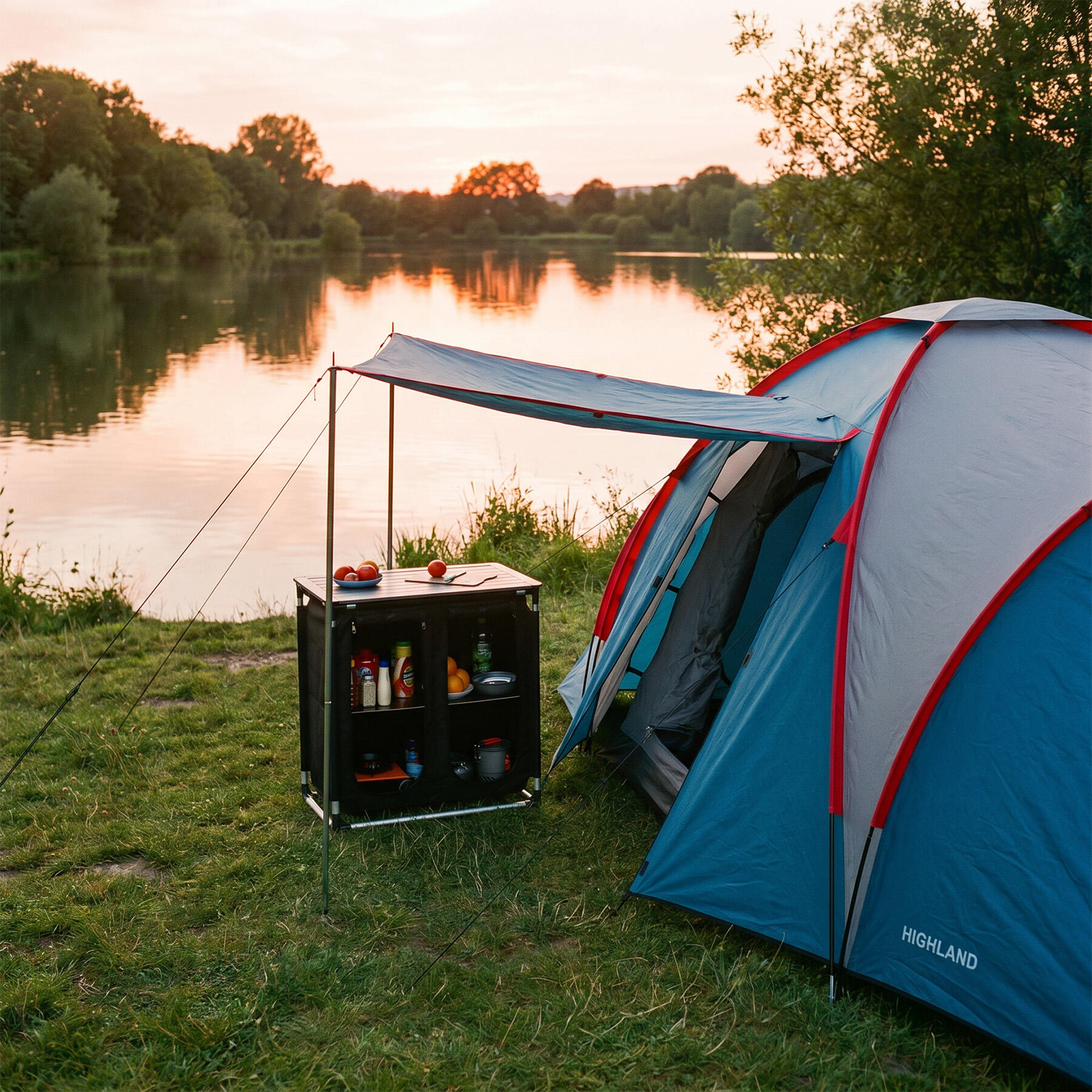 Składana szafka turystyczna NILS CAMP NC3032 z półką na camping i biwak 4/7