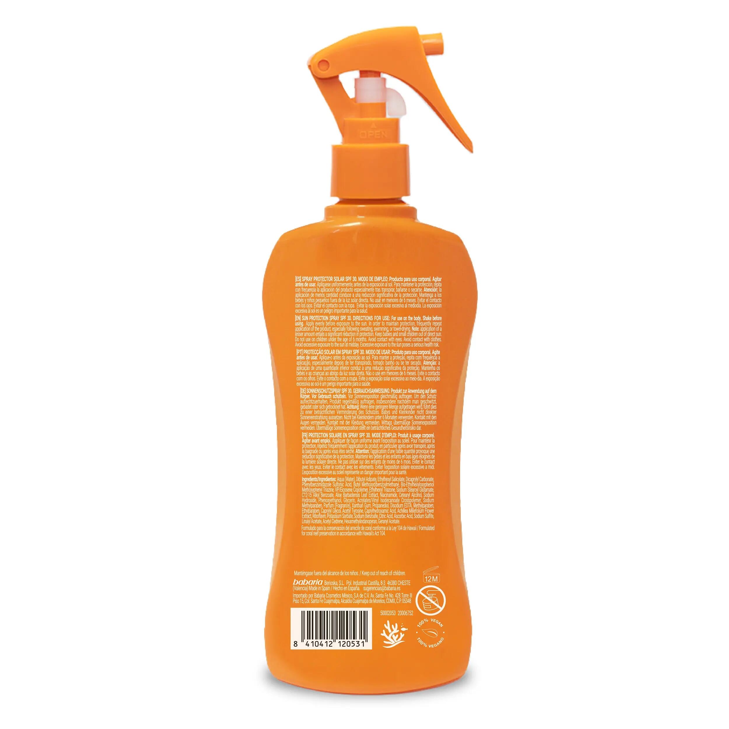 BABARIA Bronceador Crema Solar bronze SPF30 en Spray Pack de 2 7/7
