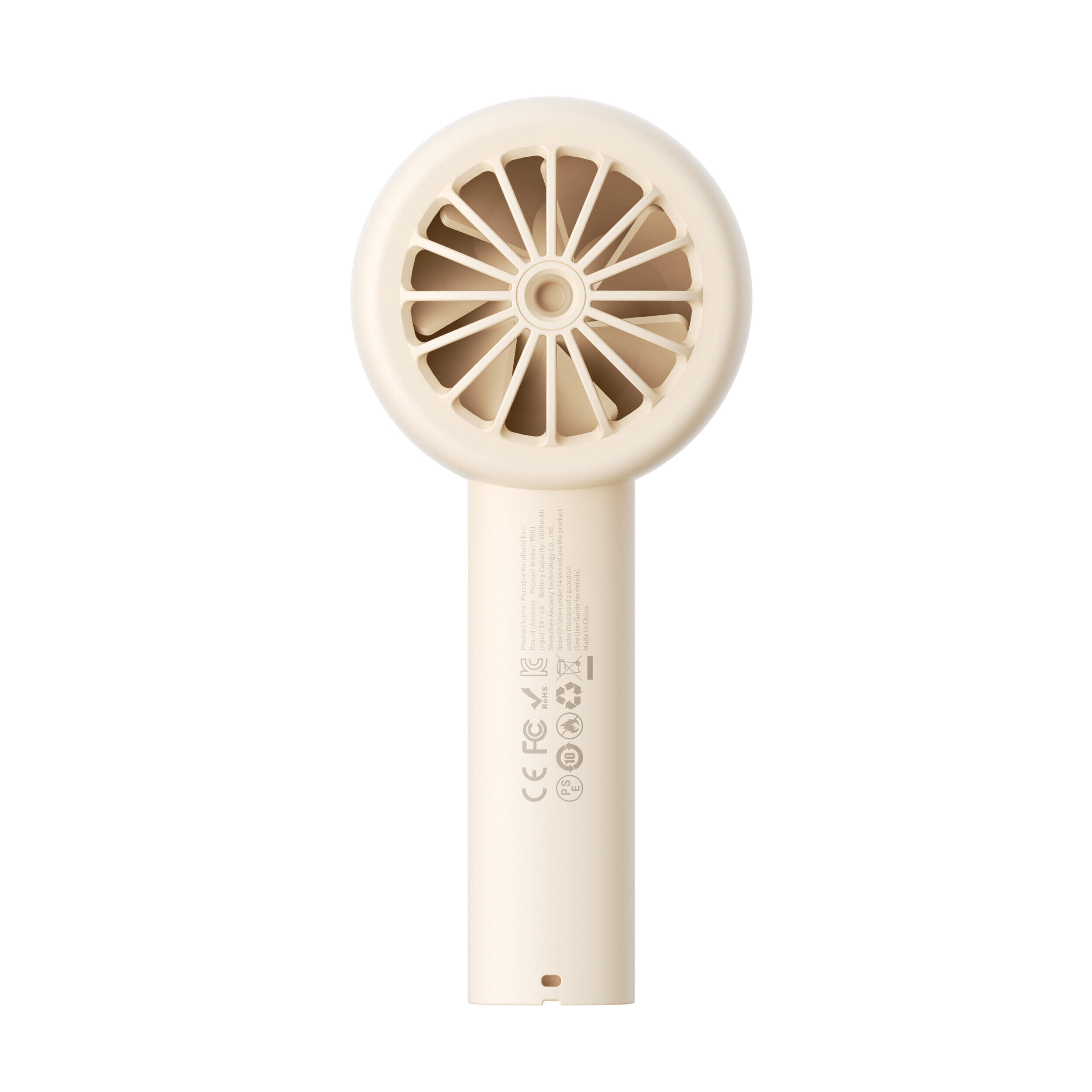 Aecooly Halo 01 Ventoinha de mão portátil, bege 4/4