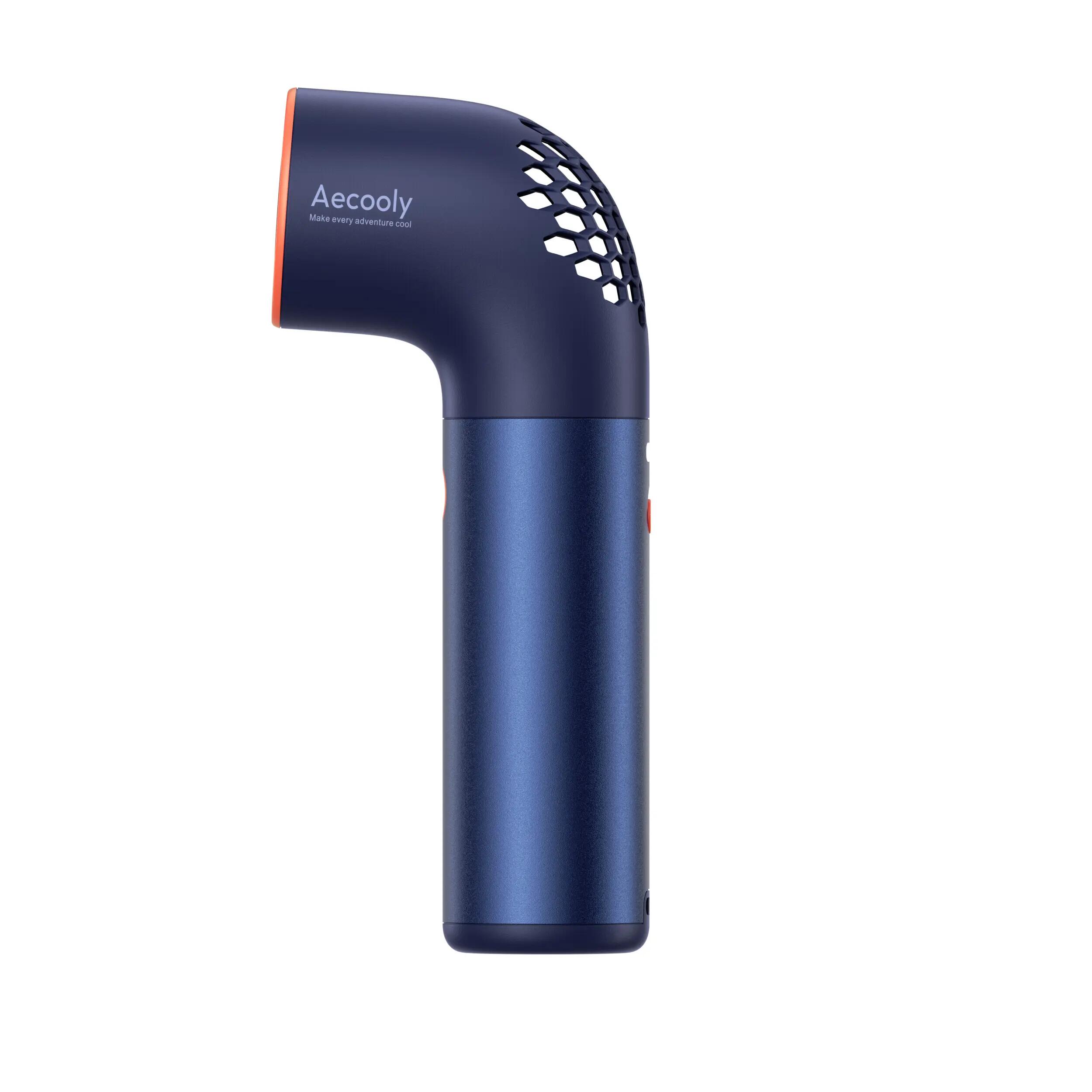 Handventilator - leistungsstark, kompakt - Aecooly Aero Ultra - blau-orange 2/4