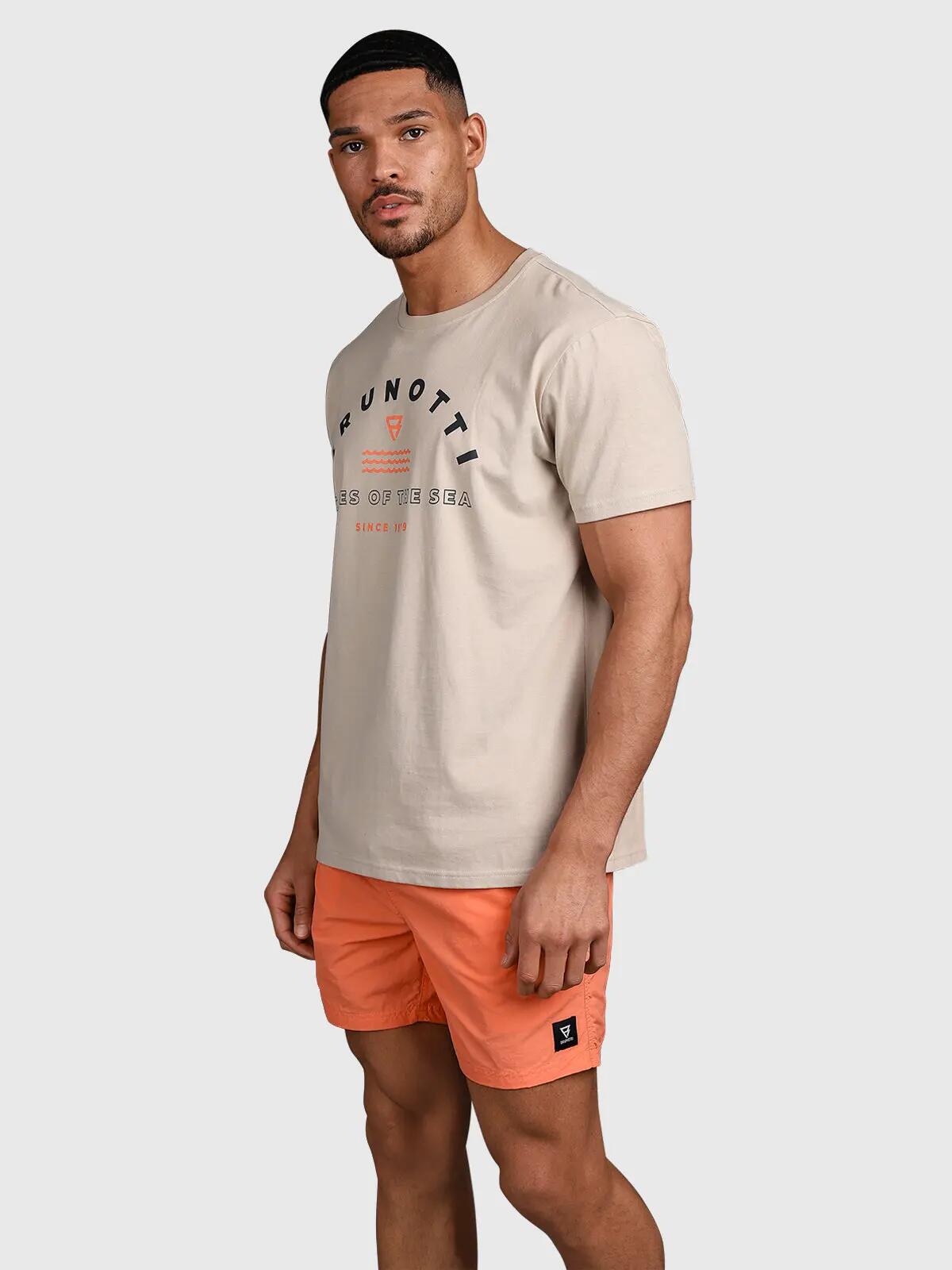 Leeway Homme T-shirt Mode Coupe régulière Col rond Feather Grey 3/7