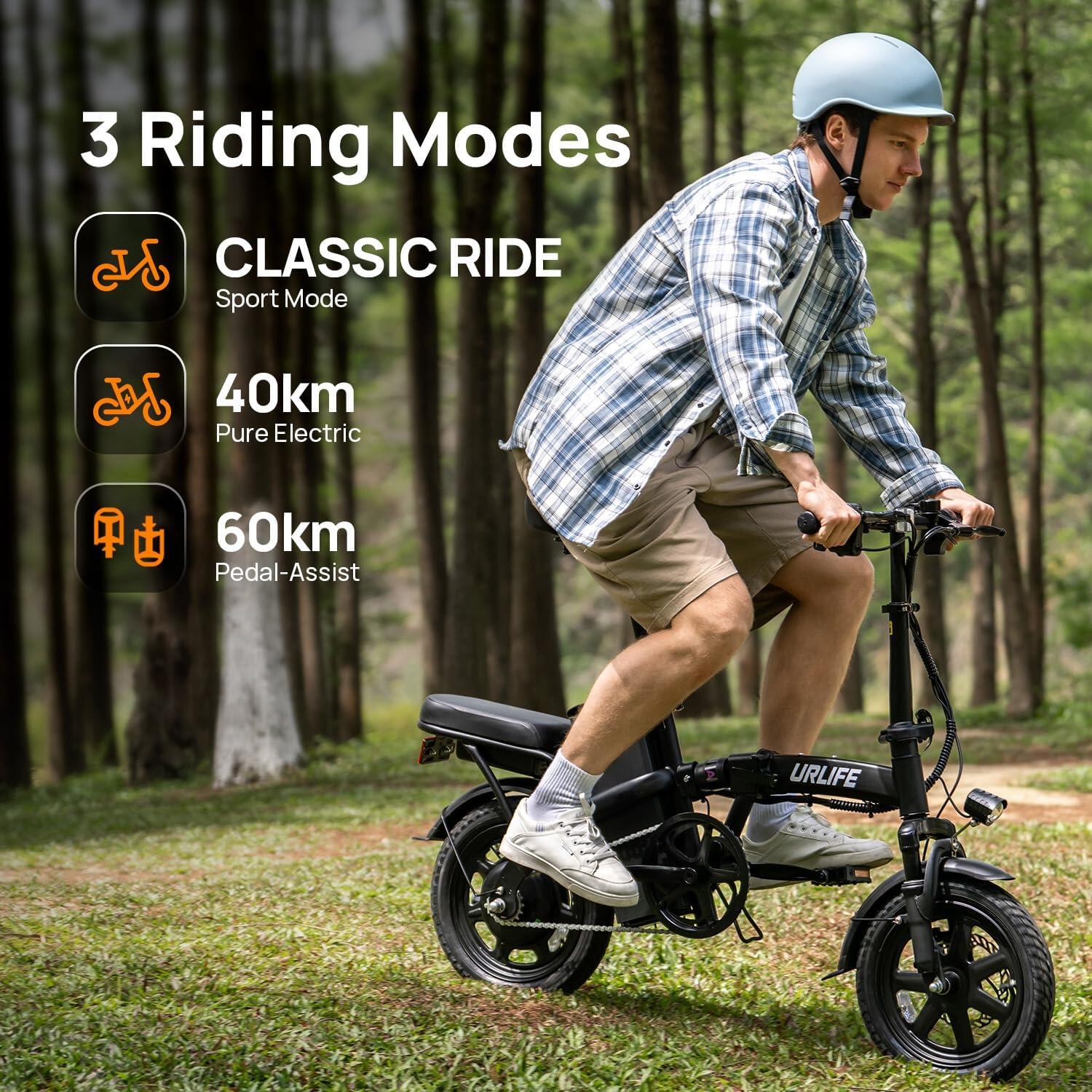 Bicicleta eléctrica para adultos URLIFE F1L Batería 48V 7.5AH 15/15