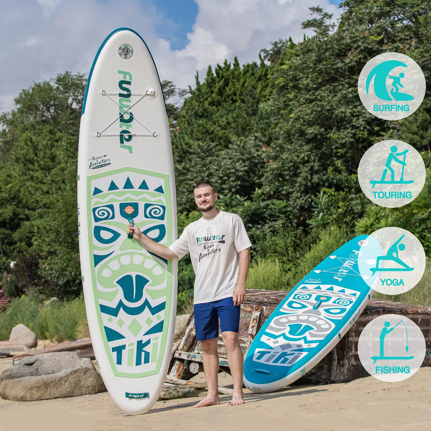 SUP Board Wide Stable Max 180kg 320x83x15cm SUPFW05A 7/7