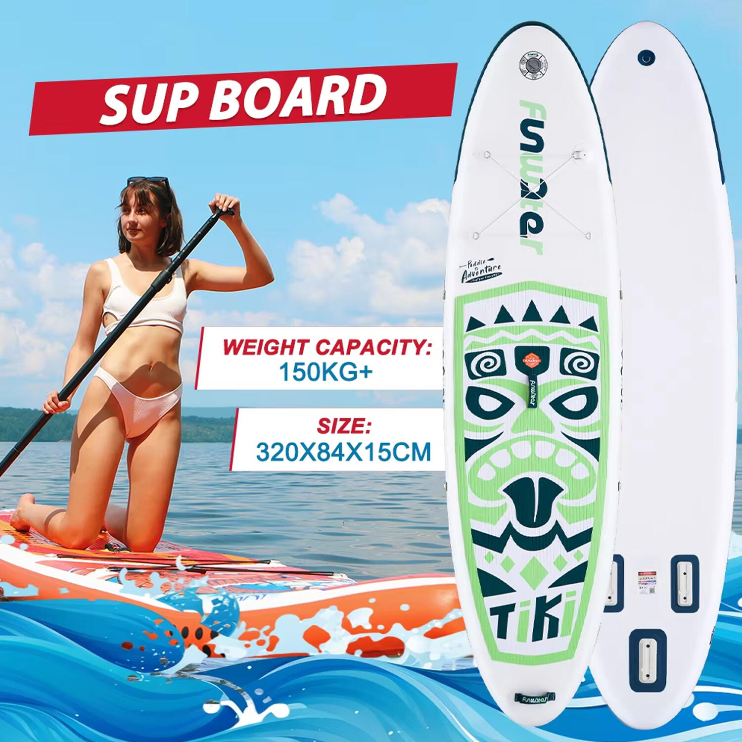 SUP Board Wide Stable Max 180kg 320x83x15cm SUPFW05A 2/7